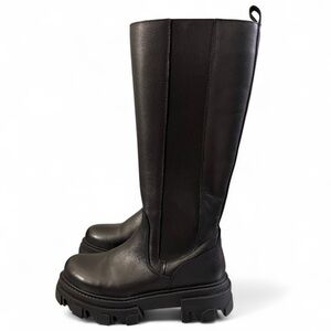 BRAND NEW! Steve Madden Esma Knee High Black Leather Boots